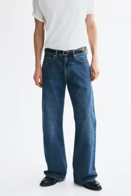 Relaxed Bootcut Jeans - Bleu denim foncé — photo 1