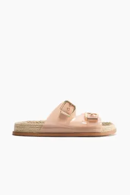 Sandales façon espadrilles - Rose poudré — photo 2