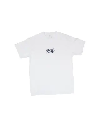 Tee White Logo Script 96 Navy — photo 1