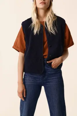 Veste maille sans manches Zlata Marine — photo 1