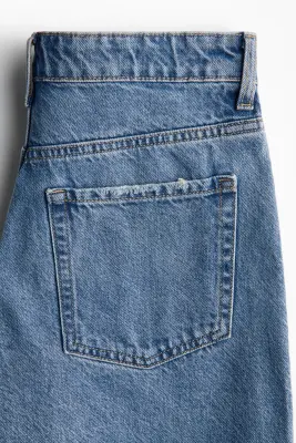 Short en denim avec bords à cru - Bleu denim clair — photo 3