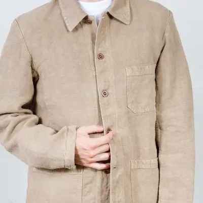 Veste de travail en lin lourd 3L/5C - Bois — photo 2