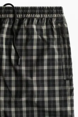 Pantalon de survêtement Loose Fit - Grège clair/carreaux — photo 4