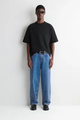 T-SHIRT OVERSIZE À DÉTAIL DE POCHE - NOIR — photo 3