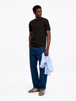 T-shirt classique en interlock - Noir — photo 4