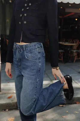 Jean balloon taille haute — photo 3