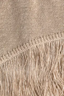 Top asymétrique à franges - Beige clair — photo 4