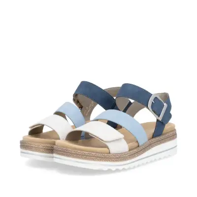 Sandales Remonte D0Q55-14 Bleu Marine - Velcro Boucle Grande Pointure Femme — photo 5
