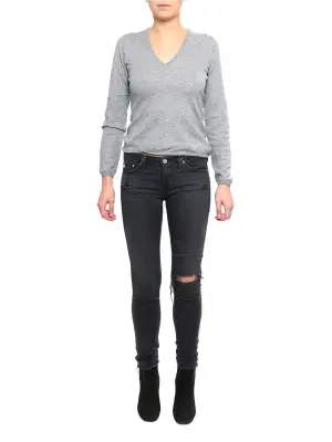 Jean skinny THE LEGGING en denim stretch gris anthracite Prix boutique 180€ Taille XS — photo 2