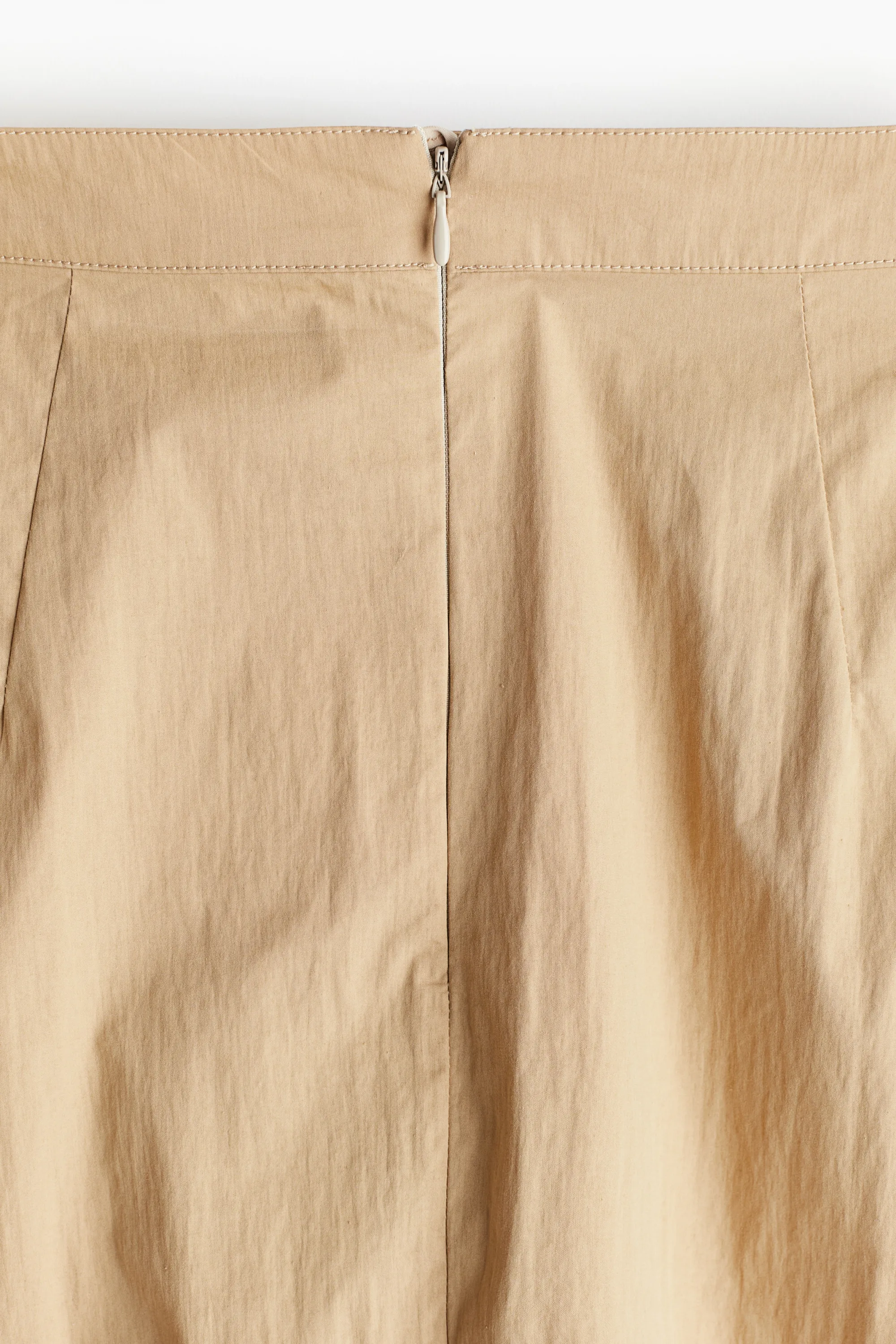 Jupe portefeuille plissée - Beige