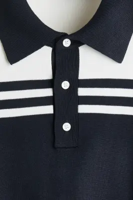 Polo Regular Fit - Bleu foncé — photo 4