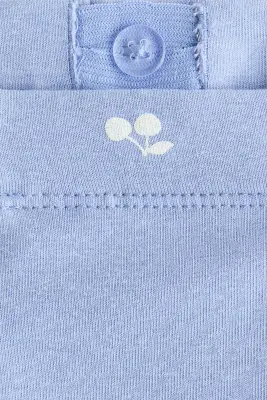 Legging à l'intérieur brossé - Bleu clair/cerises — photo 1