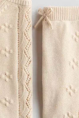 Ensemble 2 pièces en maille de coton - Beige clair — photo 2