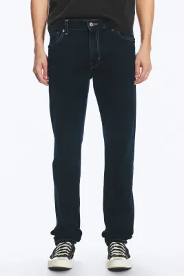 Jean droit ajusté taille mi-haute Orion - Bleu brillant - Bleu foncé — photo 1