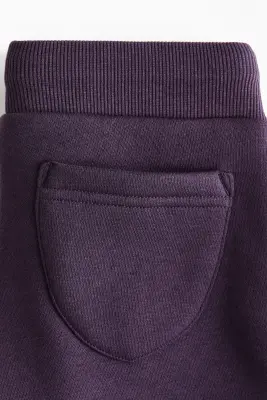 Pantalon jogger de sport Loose Fit à jambes larges - Prune — photo 4