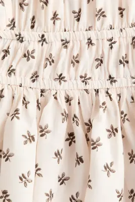 Blouse à manches volantées avec basque - Ivoire/fleuri — photo 5