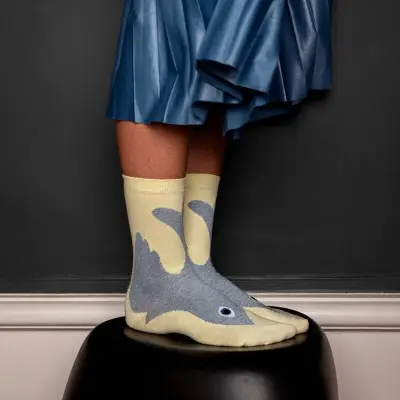 Chaussettes Pernette Jaune / bleu — photo 5