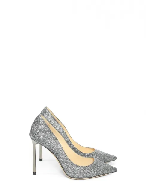 Escarpins stiletto bout pointu pailleté argent Prix boutique 695€ Taille 35,5
