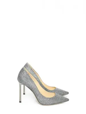 Escarpins stiletto bout pointu pailleté argent Prix boutique 695€ Taille 35,5 — photo 1