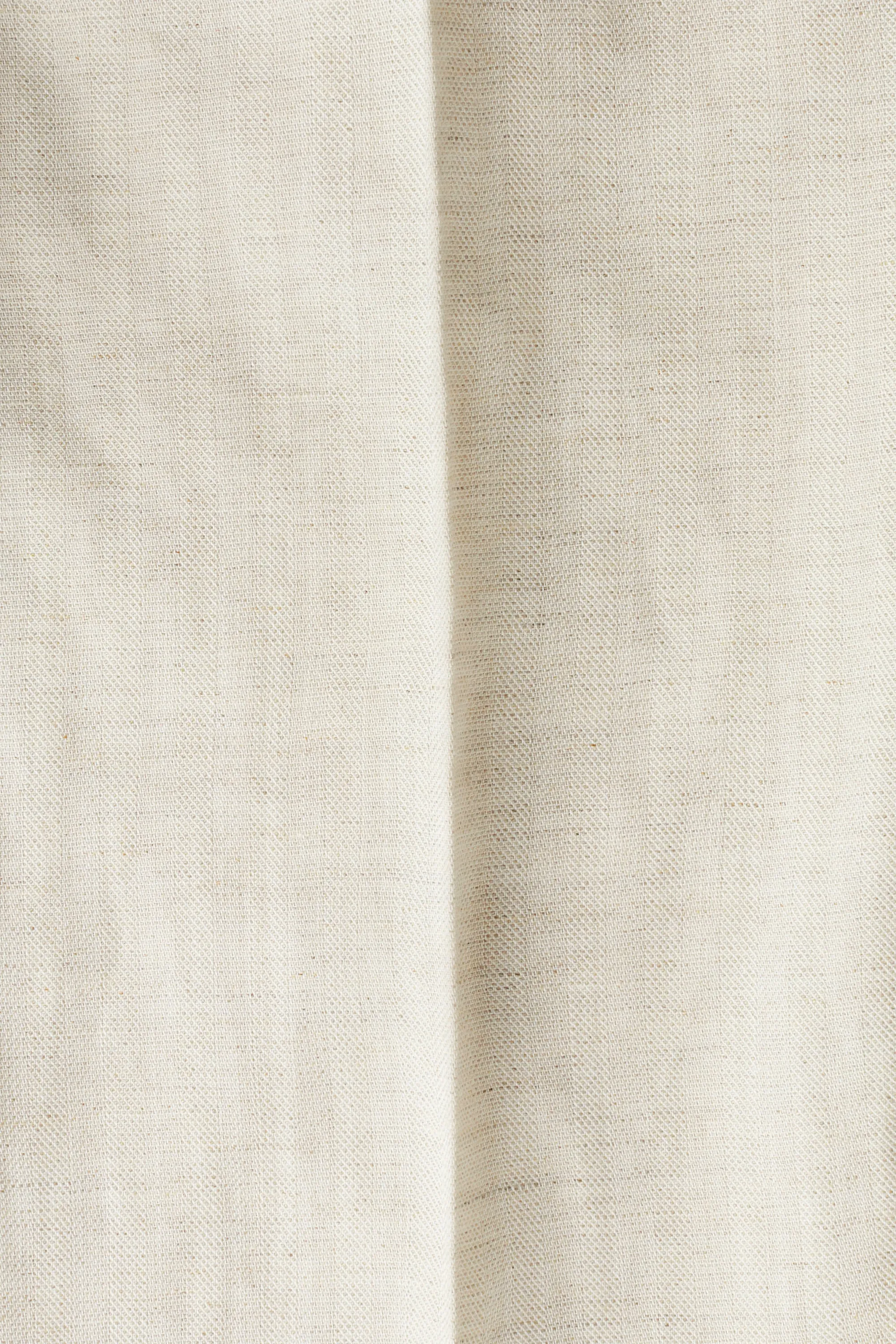 Pantalon chic Regular Fit en lin mélangé - Beige clair