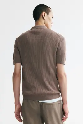 Polo Slim Fit - Taupe foncé — photo 3