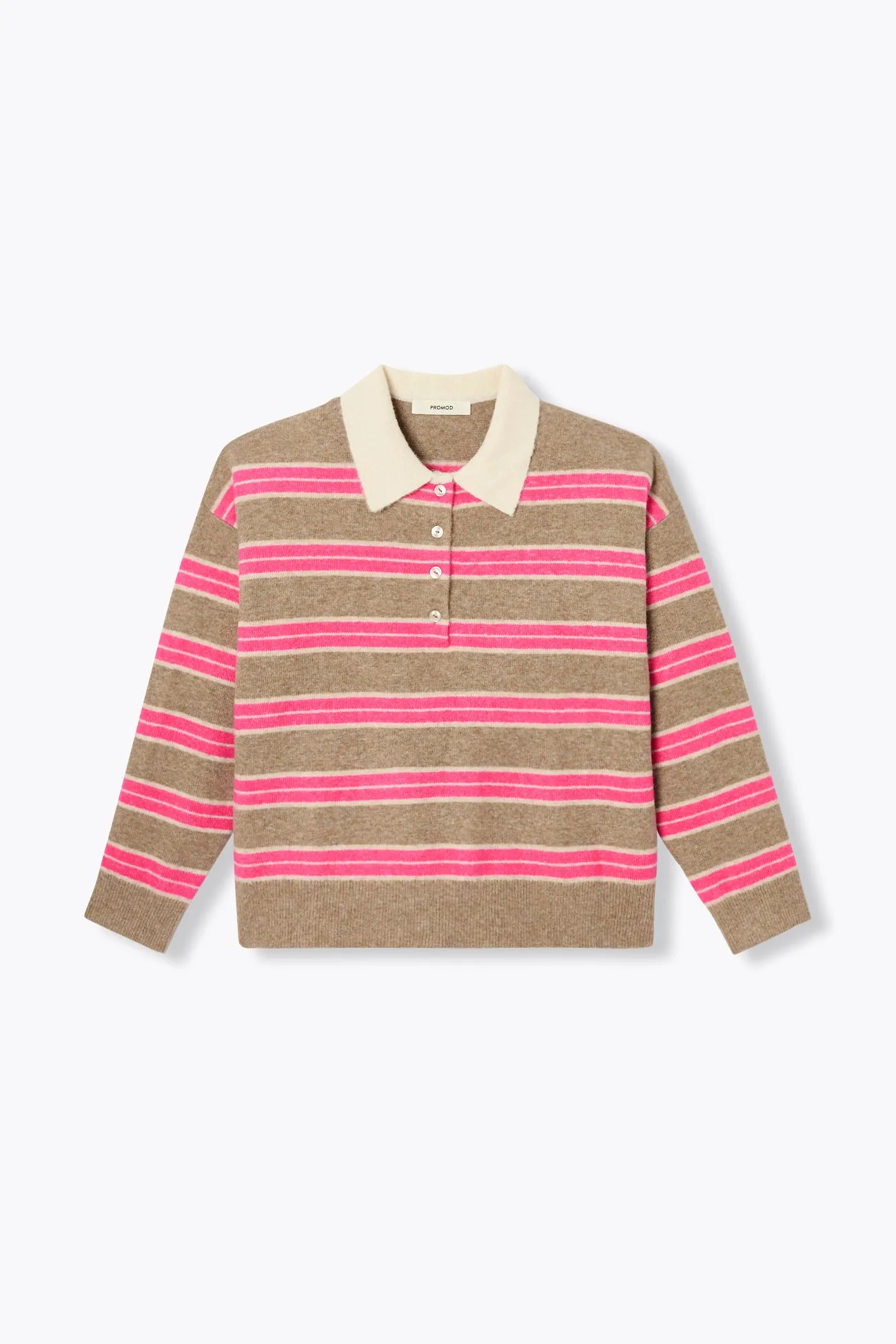 Pull polo rayé Femme