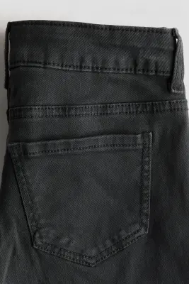 Pantalon à jambes larges en twill - Gris foncé — photo 2