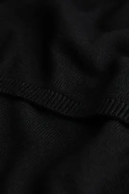 Top en maille côtelée avec détail façon cape - Noir — photo 3