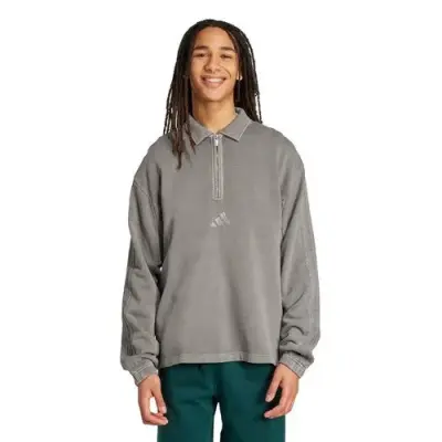 ADIDAS SWEAT ZIP GRANDE LONGUEUR Gris — photo 1