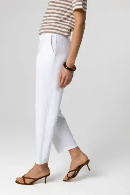 Pantalon Blanc en Coton Supima — photo 3