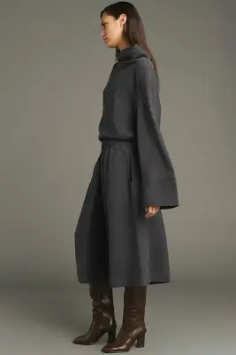 JUPE-CULOTTE LEXIE GRIS ANTHRACITE — photo 2
