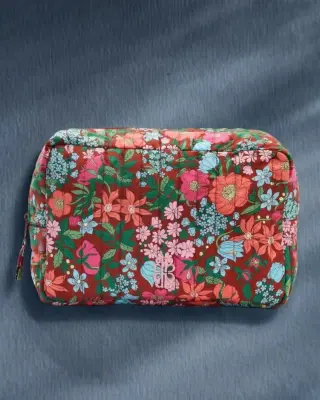 Trousse de toilette Perla imprimé Liberty rose et bordeaux — photo 3