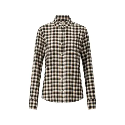 Blouse crema black checks - LAURENCE BRAS — photo 1