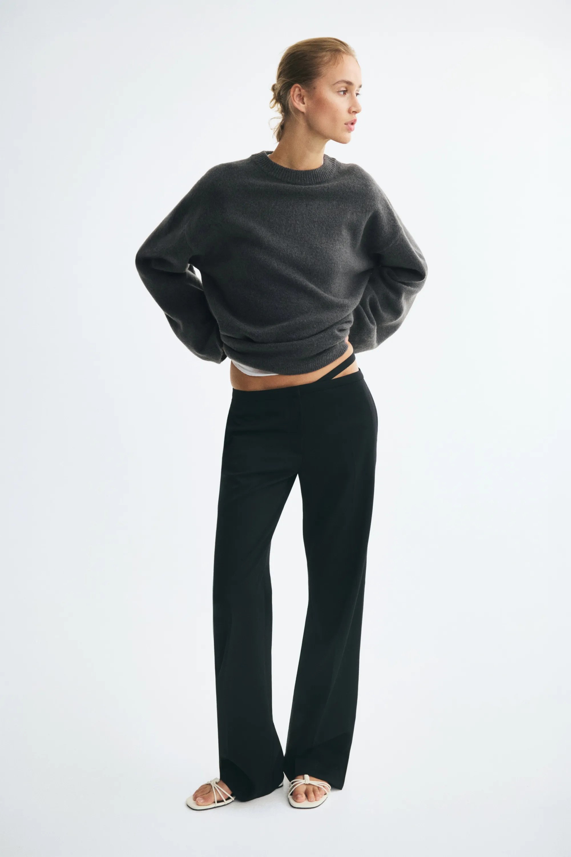 Pull oversize - Gris foncé