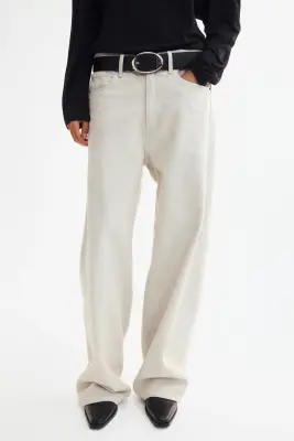 Barrel High Waist Jeans - Gris denim clair — photo 1