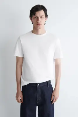 LOT DE 3 T-SHIRTS À COL ROND EN COTON - BLEU MARINE / BLANC / GRIS — photo 1