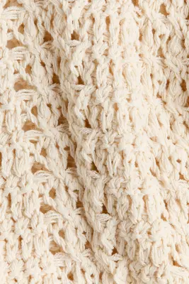 Top façon crochet avec application - Crème — photo 3
