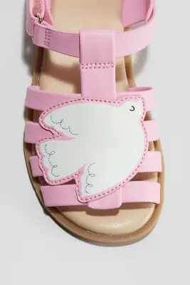 Sandales avec applications - Rose/oiseau — photo 2