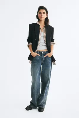 Blazer croisé sans fermeture - Noir — photo 2