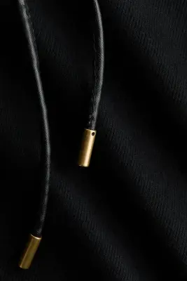 Pull en maille côtelée avec ceinture - Noir — photo 3
