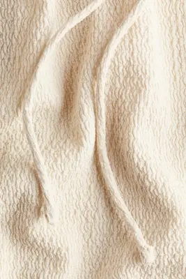 Jupe froissée avec cordon de serrage - Beige clair — photo 2