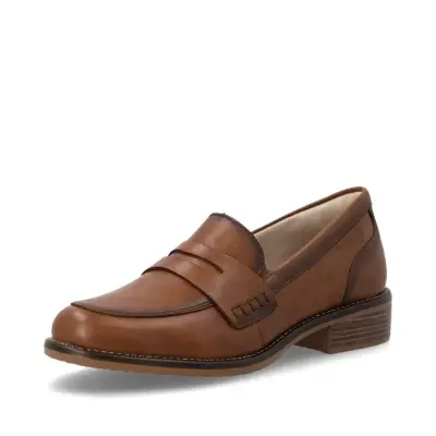 Mocassins Remonte D0F05-24 Marron - Cuir Lisse Talon Plat Grande Pointure Femme — photo 1