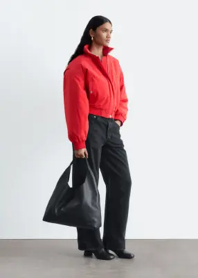 Veste style bomber d’inspiration années 80 - Rouge — photo 4