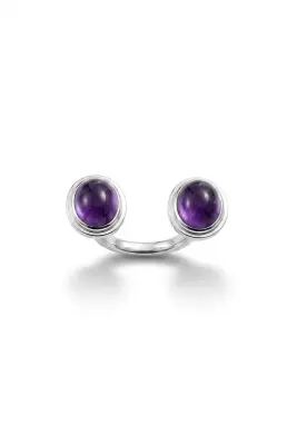 Bague double en pierres naturelles et argent 925 — photo 3