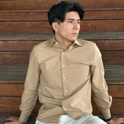 Chemise Paris beige sable — photo 1