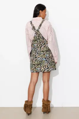 Robe courte jacquard fleurs — photo 4
