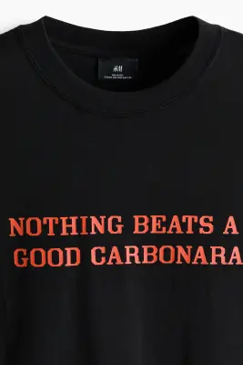 T-shirt imprimé Relaxed Fit - Noir/Nothing beats a good — photo 4