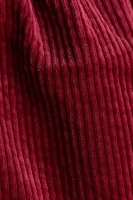 Pantalon en velours de coton côtelé - Rouge — photo 3