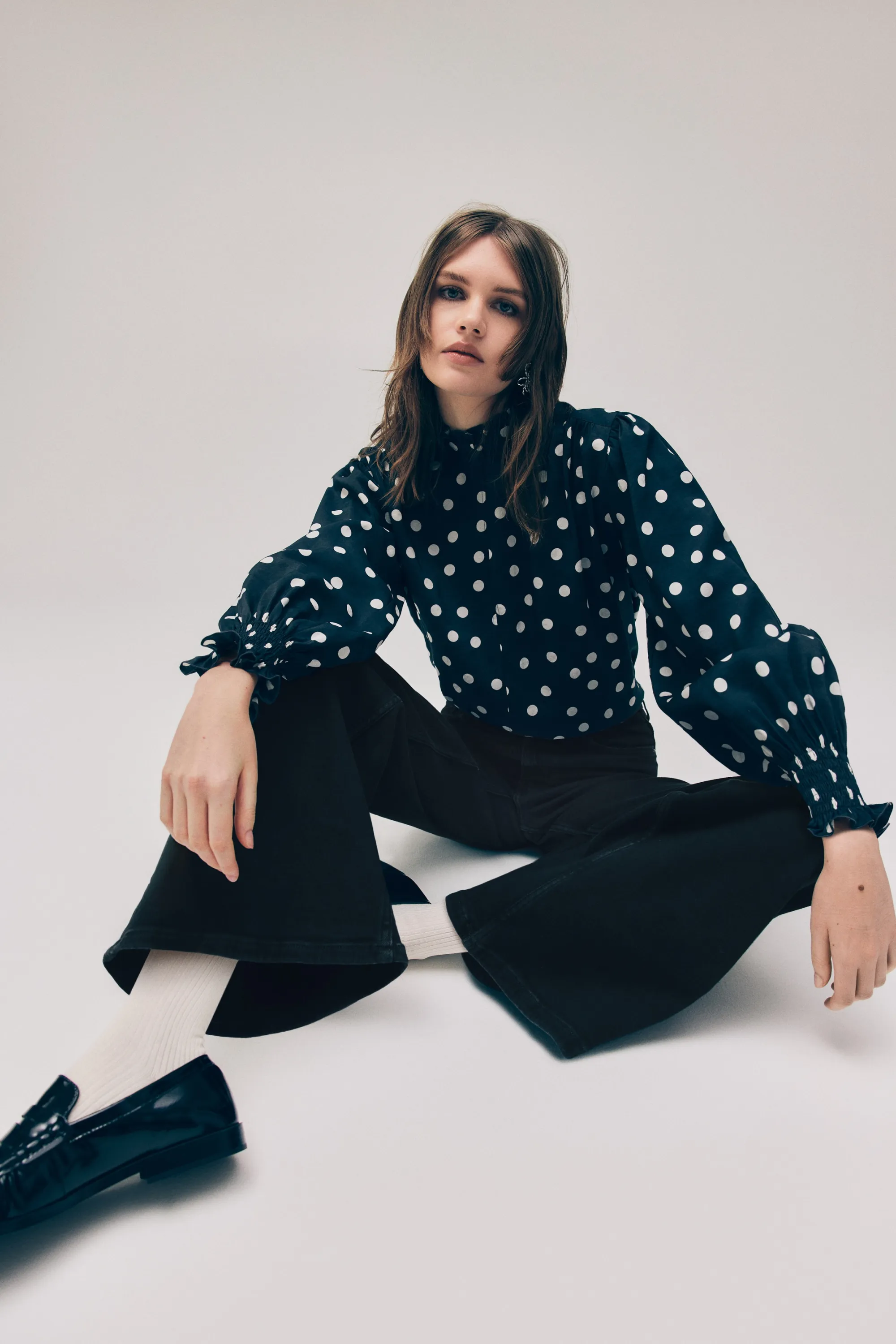 Wide High Jeans - Noir denim