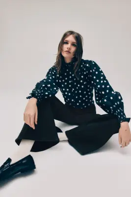 Wide High Jeans - Noir denim — photo 1